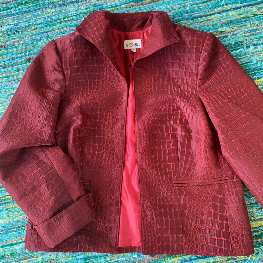 Vintage crocodile-skin patterned jacket💋
-